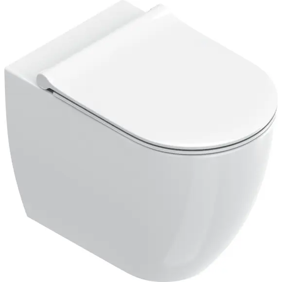 Безобідковий підлоговий унітаз Catalano Sfera 55 NewFlush 0514550001+5SCSTP000+9056080000 (воронкоподібний, з сидінням), фото 