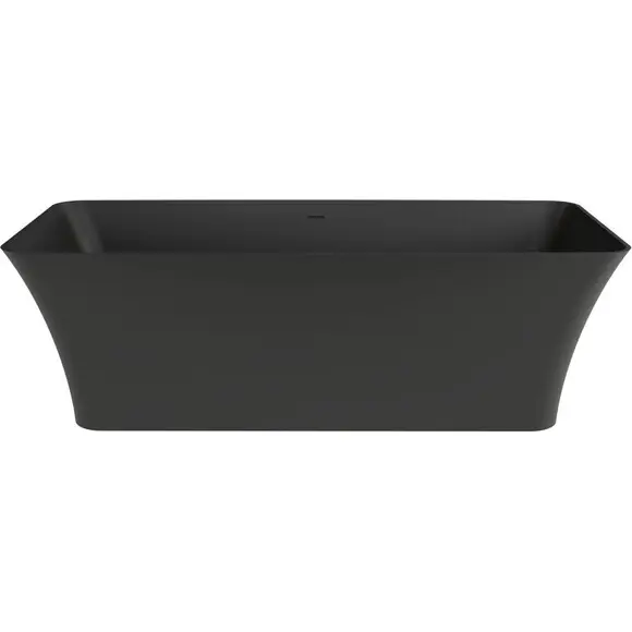 Мармурова ванна Miraggio Bonita Miramarble Matt Full RAL 8814318 (180x75 см, чорна матова, окремостояча), Колір виробника: чорний матовий, Технологія виробництва: full ral, фото , изображение 2