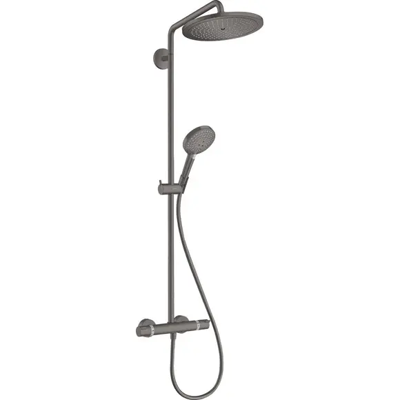 Душевая система с термостатом Hansgrohe Croma Select S Showerpipe 280 1jet Brushed Black Chrome 26890340 (брашированный черный хром), Цвет производителя: брашированный черный хром, фото 