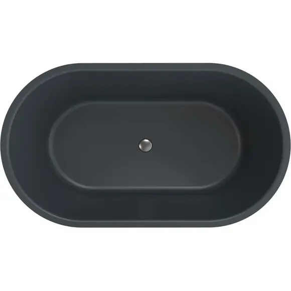 Мармурова ванна Miraggio Helga Miramarble Matt Full RAL 8814336 (150x85 см, сіра матова, окремостояча), Колір виробника: темно-сірий матовий, Технологія виробництва: full ral, фото , изображение 2