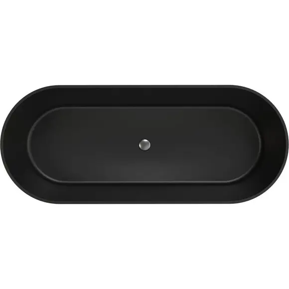 Мраморная ванна Miraggio Providence Miramarble Matt Full RAL 8814354 (170x70 см, черная матовая, отдельностоящая), Цвет производителя: черный матовый, Технология производства: Miramarble Full RAL, фото 3