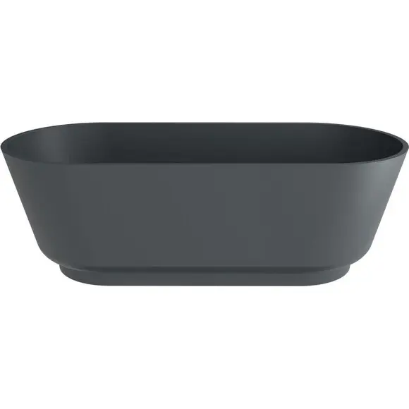 Мармурова ванна Miraggio Siena Miramarble Matt Full RAL 8814364 (180x80 см, сіра матова, окремостояча), Колір виробника: темно-сірий матовий, Технологія виробництва: full ral, фото , изображение 2
