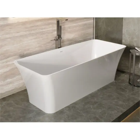 Miraggio Bonita 0000265 Ванна окрема прямокутна 180x75 см, білий глянець, Колір виробника: білий глянець, Технологія виробництва: Miramarble, фото , изображение 2
