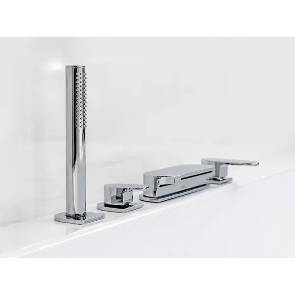Смеситель на борт ванны Ravak Chrome CR 025.00CR (X070073, каскадный излив, на четыре отверстия), фото 5