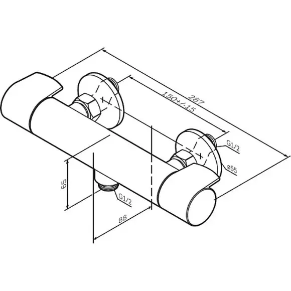 Змішувач для душу з термостатом Am.Pm X-Joy F85A40000, фото , изображение 18