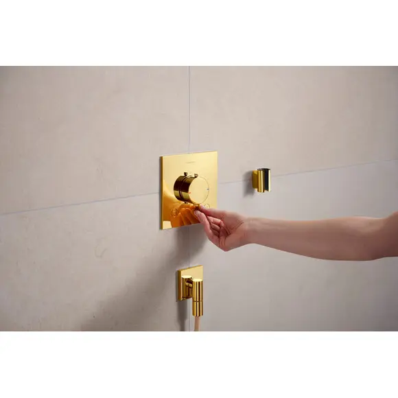Тримач для душу Hansgrohe Porter Fine Polished Gold Optic 28885990 (золотий), Колір виробника: золото, фото , изображение 2