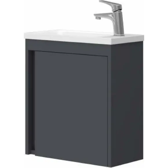 Тумба з раковиною Devit Small Anthracite Matt 063050A (50 см, антрацит матовий, підвісна), Доступні розміри: 50, Колір виробника: антрацит матовий, фото 