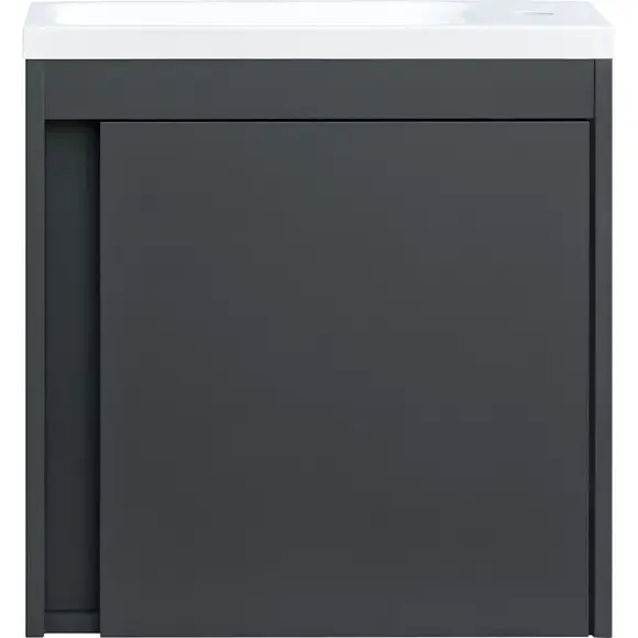 Тумба з раковиною Devit Small Anthracite Matt 063050A (50 см, антрацит матовий, підвісна), Доступні розміри: 50, Колір виробника: антрацит матовий, фото , изображение 4