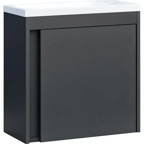 Тумба з раковиною Devit Small Anthracite Matt 063050A (50 см, антрацит матовий, підвісна), Доступні розміри: 50, Колір виробника: антрацит матовий, фото , изображение 3