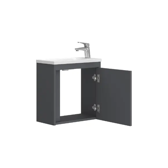 Тумба з раковиною Devit Small Anthracite Matt 063050A (50 см, антрацит матовий, підвісна), Доступні розміри: 50, Колір виробника: антрацит матовий, фото , изображение 2