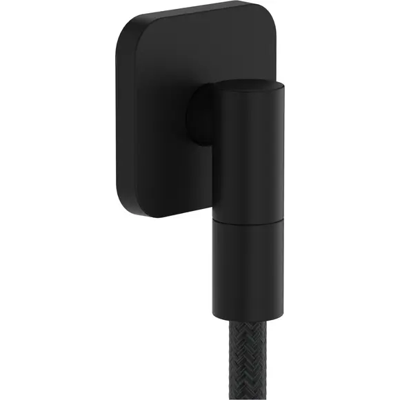 Підключення для душового шлангу Hansgrohe Fixfit FIine Q Matt Black 28884670 (чорне матове), Колір виробника: чорний матовий, фото 