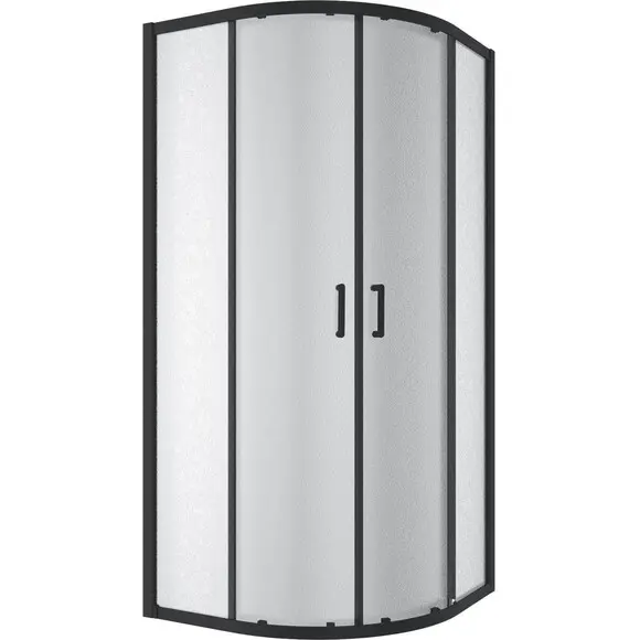 Душова кабіна Koller Pool Line Arc Black Matt 1440652504 (90x90 см, скло матове, профіль чорний матовий), Доступні розміри: 90 x 90, Колір виробника: матове скло, обробка чорна, фото 
