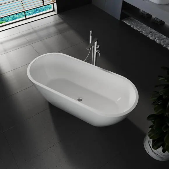 Акриловая ванна Koller Pool AquaLuxe White 0202260101 (170x75 см, белая, отдельностоящая, с ножками и сифоном), Цвет производителя: белый, фото 3