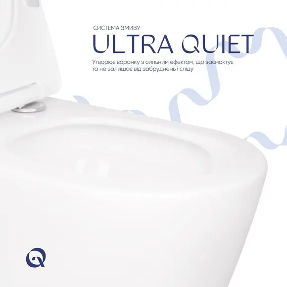 Безободковый подвесной унитаз Qtap Scorpio Ultra Quiet Rimless QT14332380AW (воронкообразный, с сиденьем), фото 16