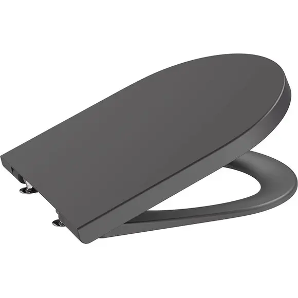 Сидіння для унітазу Roca Inspira Round A80152264B (онікс, з мікроліфтом), Колір виробника: онікс, фото 