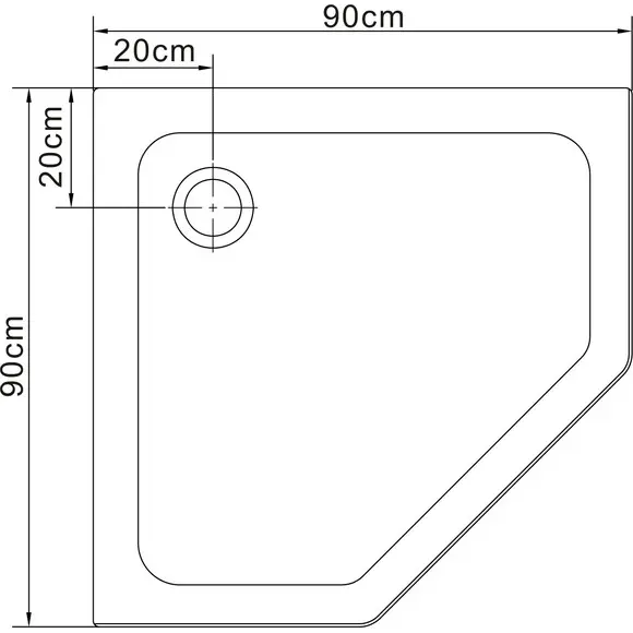 Душовий піддон RJ Duct 90RZ079(2) (90x90 см, з сифоном), фото , изображение 2