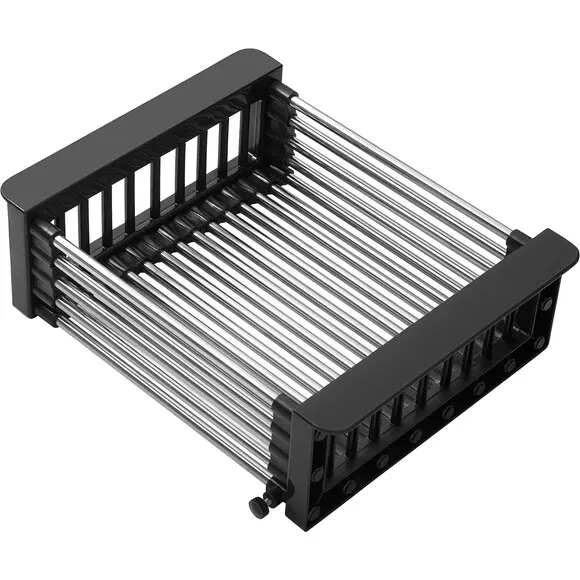 Кухонна мийка Kroner KRP PVD Schwarze-4050HM (40x50 см, 3.0/1.0 мм, з коландером та сифоном), Доступні розміри: 40 x 50, фото , изображение 8