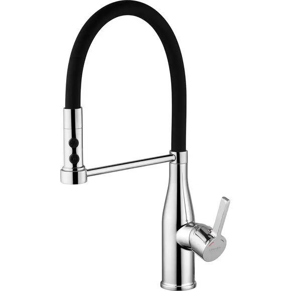 Кухонная мойка со смесителем Kroner KRG6050HMERSC03111BLKSP016 (60x50 см, 3.0/1.0 мм, с коландером, дозатором и сифоном), фото 14
