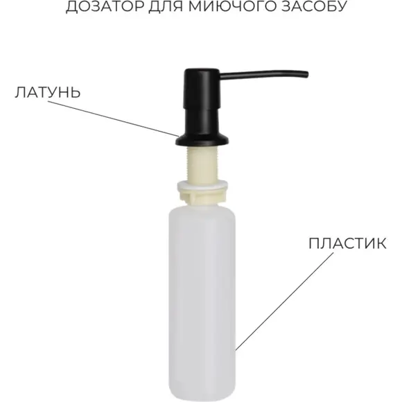Мойка для кухни Lidz Handmade H6050HB Decor Black PVD Honeycomb LDH6050BDECPVD4837149129 (60x50 см, черный декор, 2.5/0.5 мм, с корзиной, сифоном и дозатором), Доступные размеры: 60 x 50, фото 5