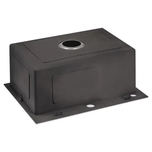 Мойка для кухни Lidz Handmade H5045 Brushed Steel LDH5045BRU3538347517 (50x45 см, брашированная сталь, 3.0/1.0 мм, с корзиной, сифоном и дозатором), Доступные размеры: 50 x 45, Цвет производителя: брашированная нержавеющая сталь, Тип поверхности: brash (брашированная, матовая), фото 4