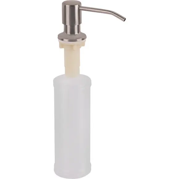 Мойка для кухни Lidz Handmade H5045 Brushed Steel LDH5045BRU3538347517 (50x45 см, брашированная сталь, 3.0/1.0 мм, с корзиной, сифоном и дозатором), Доступные размеры: 50 x 45, Цвет производителя: брашированная нержавеющая сталь, Тип поверхности: brash (брашированная, матовая), фото 7