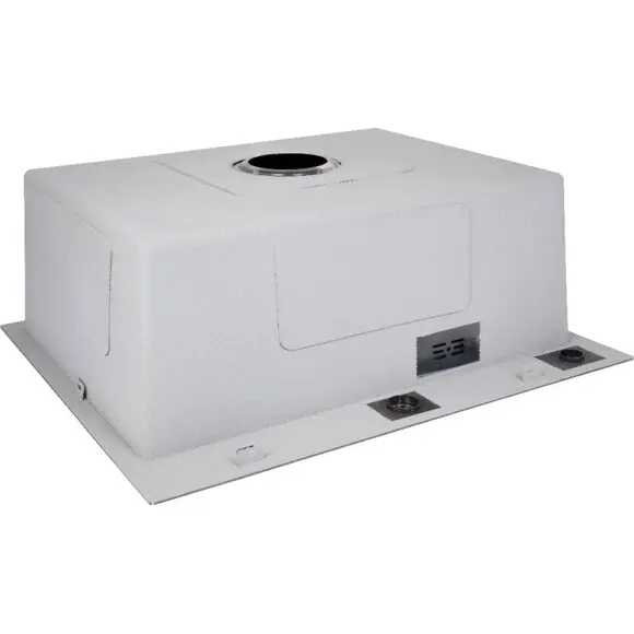 Мойка для кухни Lidz Handmade H6050HB Decor Black PVD Honeycomb LDH6050BDECPVD4837149129 (60x50 см, черный декор, 2.5/0.5 мм, с корзиной, сифоном и дозатором), Доступные размеры: 60 x 50, фото 10
