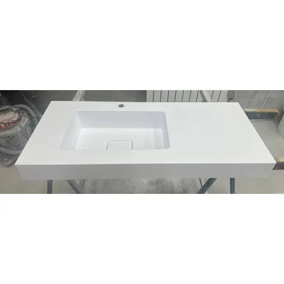 Умивальник-стільниця Snail Аляска R White Matt 167RA100M (120x50 см, білий матовий, з крилом), Доступні розміри: 120 x 50 R, Колір виробника: білий матовий, фото , изображение 2
