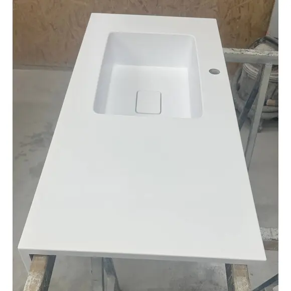 Умивальник-стільниця Snail Аляска R White Matt 167RA100M (120x50 см, білий матовий, з крилом), Доступні розміри: 120 x 50 R, Колір виробника: білий матовий, фото , изображение 4