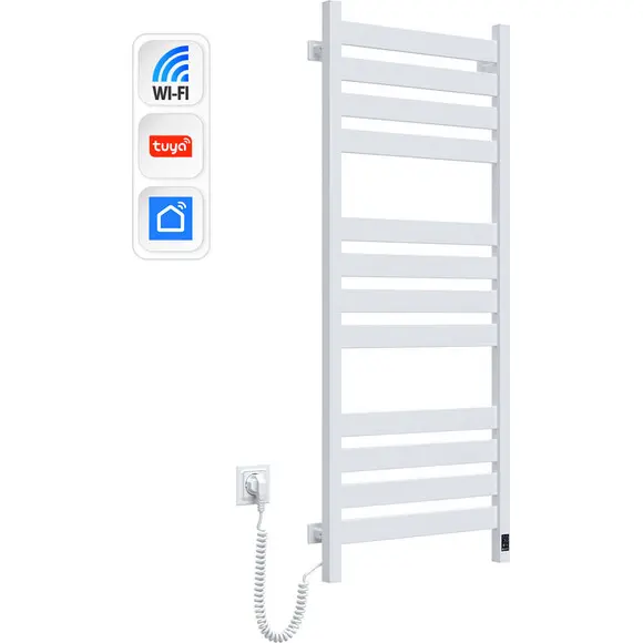 Электрический полотенцесушитель Navin Largo Sensor Wi-Fi 12-844155-5012 (500x1200, белый, левый, сенсорный, с таймером), Доступные размеры: 500 x 1200, Цвет производителя: белый глянец, Подключение полотенцесушителя: левое, фото 3