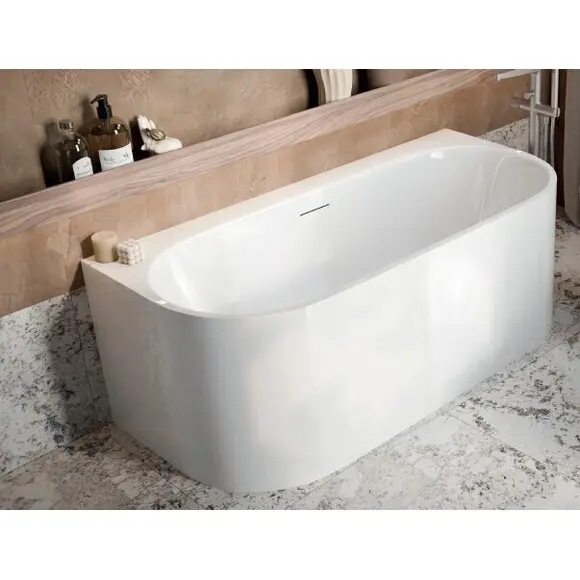 Акрилова ванна Radaway Vanesa Slim WA1-71-170x075 (170x75 см, пристінна, з ніжками та сифоном), Доступні розміри: 170 x 75, фото 