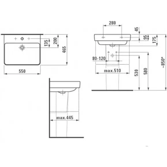Умивальник Laufen Pro S H8109620001041, фото , изображение 5