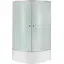 Душевая кабина Lidz Latwa SC80x80.SAT.HIGH.FR с поддоном Lidz Kapielka ST80x80x41 (LLSC8080SATHIGHFR2SET, 80x80 см, стекло матовое, профиль сатин), фото 