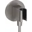 Підключення для душового шлангу Hansgrohe FixFit S Brushed Black Chrome 26888340 (брашований чорний хром, з тримачем), Колір виробника: брашований чорний хром, фото 