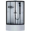 Душовий бокс Am.Pm X-Joy Round Deep W94C-401A-090BT (90x90 см, прозоре скло, профіль чорний матовий, з піддоном), Доступні розміри: 90 x 90, Колір виробника: чорний матовий, фото 