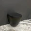 Безободковый подвесной унитаз VBI Vulcano Black Matt VBI-020412 (черный матовый, с сиденьем), Цвет производителя: черный матовый, фото 