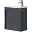 Тумба з раковиною Devit Small Anthracite Matt 063050A (50 см, антрацит матовий, підвісна), Доступні розміри: 50, Колір виробника: антрацит матовий, фото 