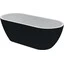 Акриловая ванна Koller Pool AquaLuxe White/Matt Black 0202261501 (170x75 см, белая/черная, отдельностоящая, с ножками и сифоном), Цвет производителя: белый, черный, фото 