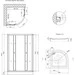 Душова кабіна 90x90 см Lidz Latwa SC90x90.SAT.LOW.GR з піддоном Kupala ST90x90x16 (профіль сатин, скло тоноване), фото , изображение 2