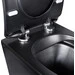 Безободковый подвесной унитаз Qtap Robin QT1333046ENRMB New (черный матовый, с сиденьем), фото 4
