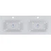 Двойная раковина Miraggio Jessel 1200-2 Miramarble 0000783 (120x45 см), Доступные размеры: 120 x 45 (2), Цвет производителя: белый глянец, Технология производства: Miramarble, фото 5