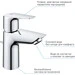 Комплект смесителей для ванной комнаты Grohe QuickFix Start Edge S-Size UA202501SQ (24196001+24198001+27942000), фото 8