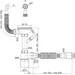 Сифон для кухонної мийки Lidz 60 08 E001 01 ECO (LK01, з додатковим відведенням), фото , изображение 3
