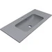 Раковина Miraggio Della 1000 Mirastone gray 0002480 (100x45 см, сіра матова, з крилом), Доступні розміри: 100 x 45, Колір виробника: сірий, Технологія виробництва: Mirastone, фото 