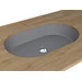 Раковина Miraggio Rome Mirastone gray 0000997 (55x35 см, серая матовая), Цвет производителя: серый, Технология производства: Mirastone, фото 