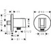 Підключення для душового шлангу Hansgrohe FixFit S Matt White 26888700 (біле матове, з тримачем), Колір виробника: білий матовий, фото , изображение 2