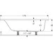 Акриловая ванна Geberit Selnova Square 554.384.01.1 (170x70 см, с ножками), Доступные размеры: 170 x 70, фото 3