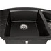 Мийка для кухні Miraggio Europe Black Shine 0002562 (110x57, чорна, із фруктівницею, із сифоном), Колір виробника: чорний, фото , изображение 4