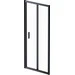 Душові двері Am.Pm Gem Solo Fold W90UG-090-1F-195BT (90 см, прозоре скло, профіль чорний матовий), Доступні розміри: 90, Колір виробника: чорний матовий, фото 