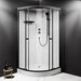 Душовий бокс Am.Pm X-Joy W94C-401-100BT (100x100 см, прозоре скло, профіль чорний матовий, з піддоном), Доступні розміри: 100 x 100, Колір виробника: чорний матовий, фото , изображение 3