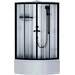 Душовий бокс Am.Pm X-Joy Round Deep W94C-401A-090BT (90x90 см, прозоре скло, профіль чорний матовий, з піддоном), Доступні розміри: 90 x 90, Колір виробника: чорний матовий, фото 